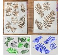 Lot de 2 pochoirs réutilisables A4 de 29 x 21 cm, grandes feuilles pour peinture sur bois, modèles muraux, modèles de peinture pour loisirs créatifs, fabrication de cartes, décoration d'intérieur