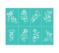 Lot de 2 pochoirs sérigraphiques autocollants réutilisables, pour décoration/impression sur bois/tissu/mur/tasse/assiette/verre/papier, décoration de Noël (21,6 x 27,9 cm)