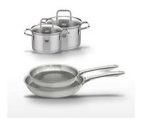 Lot de 2 poêles 24/28 cm et 2 faitouts 14/16 cm Elo Relief Passion Gris