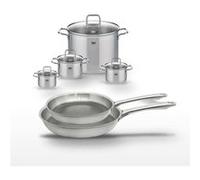 Lot de 2 poêles 24/28 cm et 4 faitouts Elo Relief Passion