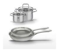 Lot de 2 Poêles 24/28cm & 2 Faitouts 12/16cm Elo Relief Passion