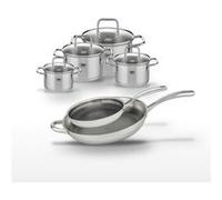 Lot de 2 Poêles 28/32 cm et 4 Faitouts Elo Relief Evolution Inox