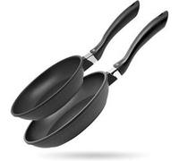 Lot de 2 poêles 28 cm et 32 cm sans PFAS Elo Alucast Noir