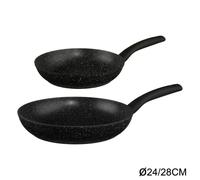 5five - Lot de 2 poêles Caractère en aluminium forgé 24 & 28 cm - Tous feux (dont induction)
