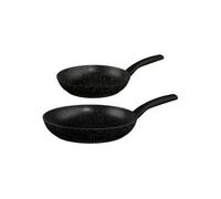 FIVE Simply Smart - Lot de 2 Poêles en Aluminium Caractère 24-28cm Noir Noir