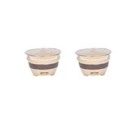 Lot de 2 poêles en argile avec grillage métallique japonais pour pique-nique, jardin, jardin type A