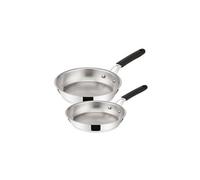 Lot de 2 poêles inox 24/28cm 012896600002