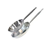 Elo 9903450 Lot de 2 poêles à frire de 28 cm et 32 cm, 2 poêles inox, poêle de cuisine inox, poêle à frire en inox, poêle de cuisson, Acier inoxydable, 28 cm et 32 cm