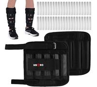 Lot de 2 poids de cheville réglables, poids de jambe, poids de cheville amovibles pour homme et femme, pour la course, la marche, le jogging, l'entraînement, le fitness, 1 paire (max 10 kg)