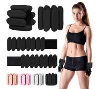 Lot de 2 poids de poignet portables pour hommes et femmes, poids réglables pour bras et jambes, poids en silicone pour la marche, le yoga, le pilates, la course, la danse, la gym, 0,9