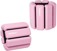 Lot de 2 poids de poignet réglables(1,0 livre (454g) /pcs),Bracelet de poids portable pour yoga, danse, barre, pilates,danse, barre