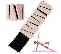 Lot de 2 poids de poignet réglables pour poignet et cheville pour homme et femme - Bracelets de poignet en silicone pour yoga, danse, pilates, natation, cardio, aérobic, gym (beige)