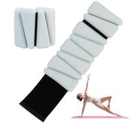 Lot de 2 poids de poignet réglables pour poignet et cheville pour homme et femme - Bracelets de poignet en silicone pour yoga, danse, pilates, natation, cardio, aérobic, gym (brillant)
