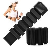 Lot de 2 poids pour jambes et bras pour homme et femme (0,5 kg) - Bracelet lesté de 1 kg - Manchettes lestées réglables pour fitness, yoga, pilates, aérobic, marche, natation