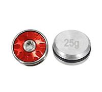 Lot de 2 poids professionnels pour putter de golf 5 g/10 g/15 g/20 g/25 g/30 g/35 g pour tête de putter de laboratoire Odyssey Stroke (noir/rouge)