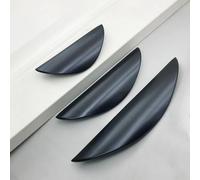 Lot de 2 Poignée de Tiroir de Cuisine Poignée de Porte Poignée en Alliage de Zinc Matériel Doré Moderne pour Armoire Salle de Bain Commode (Noir, 2,5 '' 64 mm)