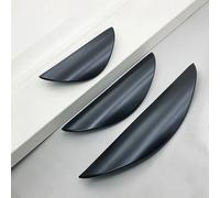 Lot de 2 Poignée de Tiroir de Cuisine Poignée de Porte Poignée en Alliage de Zinc Matériel Doré Moderne pour Armoire Salle de Bain Commode (Noir, 1,25 '' 32 mm)