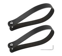 Lot de 2 poignées à dégagement rapide pour vélo - Sangle de traction en cuir - Pliables - Bloque la ceinture de vélo - Poignée à dégagement rapide