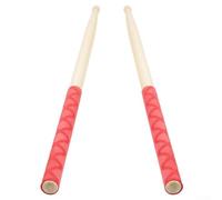 Lot de 2 poignées antidérapantes pour un meilleur contrôle pour batteurs 7A, 5A, 5B, 7B (rouge)