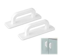 Lot De 2 Poignées Autocollantes,Poignee Baie Vitree Exterieure,Poignée Meuble,Pour Poignée De Porte De Balcon, Placard, Extérieur, 100 Mm, À Coller, Sans Perçage, Pour Armoires De Cuisine, Penderie