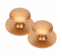 Lot De 2 Poignées Autocollantes Pour Armoire,Boutons Rond De Tiroir,Poignées Auxiliaires De Porte De Placard,Bouton De Meubles Autocollante,Poignée En Acier Inoxydable,Sans Perçage,Gold-Quantities:2