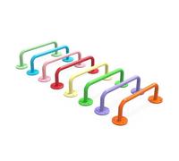 Lot de 2 poignées d'aire de jeu en métal, barres d'escalade pour l'intérieur, poignées de plafond robustes, pour les aires de jeux intérieures et extérieures, les cadres d'escalade, les cabanes dans