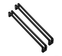 Lot de 2 poignées d'armoire noires modernes en alliage de zinc (192) | Finition noire mate, construction en alliage de zinc, esthétique moderne, s'adapte aux styles nordiques et américains