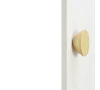 Lot de 2 poignées d'armoire rondes en bois pour tiroir de meubles en matériau naturel pour décoration d'intérieur rustique (bois d'hévéa)