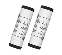 Lot de 2 poignées de bagage avec inscription « Not All Who Wander Are Lost » - Pour identification facile