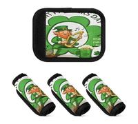 Lot de 2 poignées de bagage uniques pour sac à main, Bière de harpe leprechaun de la Saint-Patrick, one sizex4