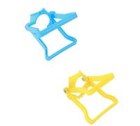 Lot de 2 poignées de bouteille d'eau, carafe d'eau de 18 litres, poignée de transport pour bouteille d'eau potable, élévateur de bouteille d'eau avec poignée (jaune + bleu)