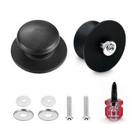 Lot de 2 poignées de couvercle de casserole avec petit tournevis, résistantes à la chaleur, bouton de rechange pour couvercle de casserole avec trous