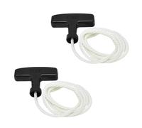 Lot de 2 poignées de démarrage pour tondeuse à gazon à rappel avec câble de démarrage, cordon de traction pour moteur à essence de 134 mm de longueur avec démarreur pour tondeuse
