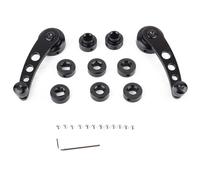 Lot de 2 Poignées de Fenêtre de Voiture en Alliage Kit de Montage Manivelle de Remplacement Compatible avec les Modèles Chevrolet et Chrysler Classiques Couleur Noir