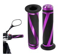 Lot de 2 poignées de guidon de moto en caoutchouc antidérapantes 22 mm/24 mm violet violet POIGNEE