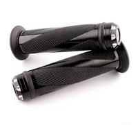 Lot de 2 poignées de guidon de moto en caoutchouc avec design antidérapant rayé pour absorber les vibrations et le confort