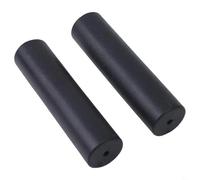 Lot de 2 poignées de guidon pour tube de 25 mm, housses antidérapantes en plastique avec texture rugueuse pour machines de gym, vélos et outils de jardin, noir