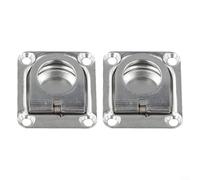 Lot de 2 poignées de levage avec anneau de traction - Durabilité de qualité marine - Poignée à ressort élégante à ressort pour bateau et camping-car