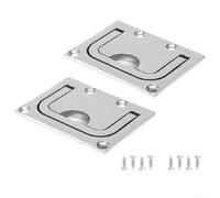 Lot de 2 poignées de levage en acier pour trappe de pont de bateau avec grande prise en main pour une manipulation facile dans les applications marines