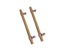 Lot de 2 Poignées de Meuble Cuisine poignées de tiroir Poignées en Arc pour placards Bouton de Meuble Bois Cuisine avec 4 Vis pour Meuble Porte Placard Tiroir (160mm,Rose Gold)