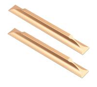 Lot de 2 poignées de Meuble, Style Moderne et épuré, en Alliage d'aluminium, profilé pour tiroir, Armoire, Meuble à Chaussures, Cave à vin, vestiaire (200 mm, doré)