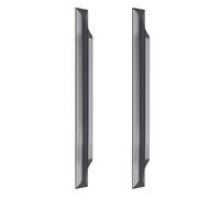 Lot de 2 poignées de Meuble, Style Moderne et épuré, poignée à Profil en Alliage d'aluminium pour tiroir, Armoire, Meuble à Chaussures, Cave à vin, vestiaire (250 mm, Gris)