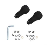 Lot de 2 poignées de moulinet de pêche pour moulinet de pêche DAIWA Series et moulinets de moulage, matériau EVA modifié avec roulements, vis, rondelles et clés hexagonales (noir)