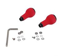 Lot de 2 poignées de moulinet de pêche pour moulinet de pêche DAIWA Series et moulinets de moulage, matériau EVA modifié avec roulements, vis, rondelles et clés hexagonales (rouge)