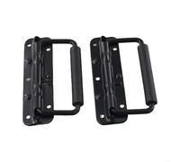 Lot de 2 poignées de poitrine robustes à ressort en fer résistant aux chocs avec poignée en caoutchouc pour boîtes à outils, bagages, armoires et valises de vol (140 mm)