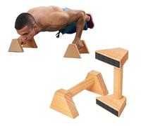 Lot de 2 Poignées de Pompes en Bois 25cm - Parallèles Ergonomiques Antidérapantes Durables - Équipement Callisthénie Intérieur/Extérieur Idéal pour Pompes
