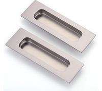 Lot De 2 Poignées De Porte Coulissante Encastrées De 12,1 Cm En Nickel Brossé En Acier Inoxydable Pour Placard De Cuisine,Armoire,Commode,Porte De Grange
