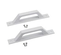 Lot de 2 poignées de porte de grange robustes pour portes coulissantes, garages, granges et abris de jardin, en alliage d'aluminium résistant à la rouille avec prise en main confortable (blanc)