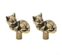 Lot de 2 poignées de porte de placard en laiton pour chambre d'enfant, poignées en cuivre massif pour tiroirs et meubles, décoratives et (B)