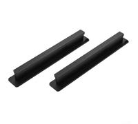 Lot de 2 poignées de porte en alliage d'aluminium pour une installation efficace sur n'importe quel modèle (noir)